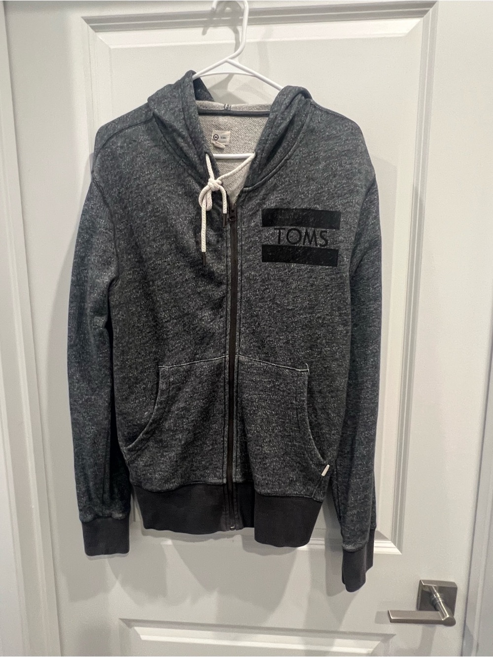 TOMS Men's Dark Charcoal Zip Hoodie Jacket